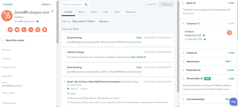 Email integration and tracking