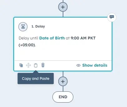 Copying and Pasting Actions Across Workflows for Efficiency