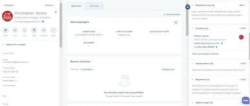 Creating Intra-Object Relationships, such as Contact to Contact