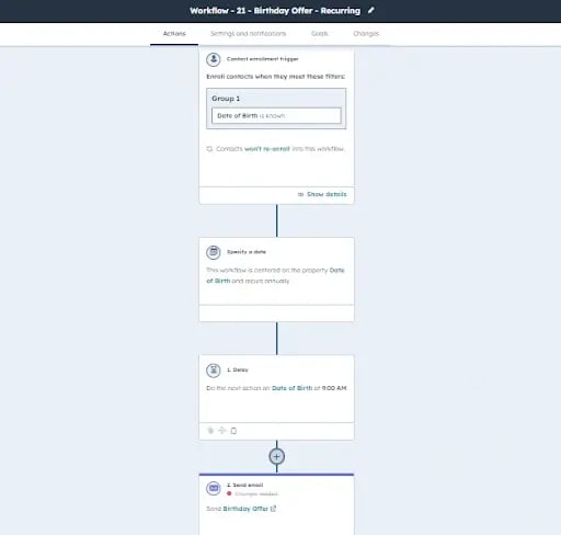 Date-Specific Workflows to Send Personalized Offers to Contacts