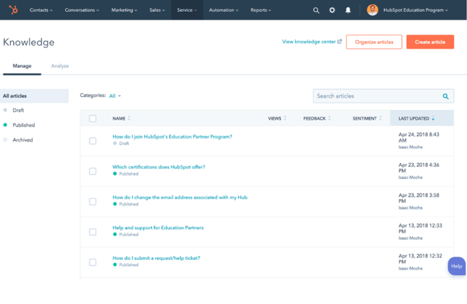 HubSpot For Financial Services - Knowledge Base