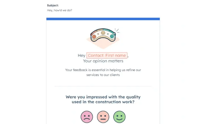 Hubspot Survey Feedback