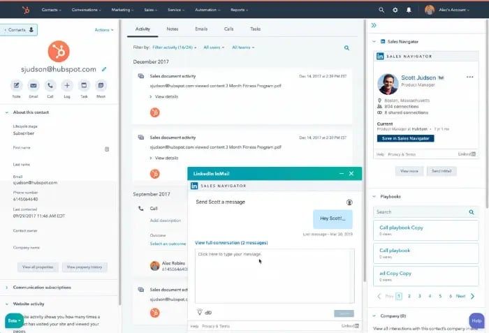 InMail in HubSpot LinkedIn Integration