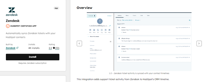 Install the Zendesk App