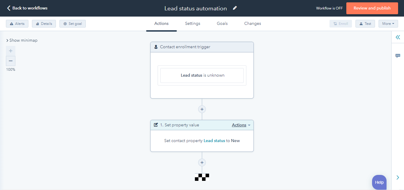 Lead status automation