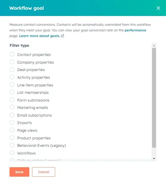 Setting Goals and Suppressions in Workflows for Un-Enrollment