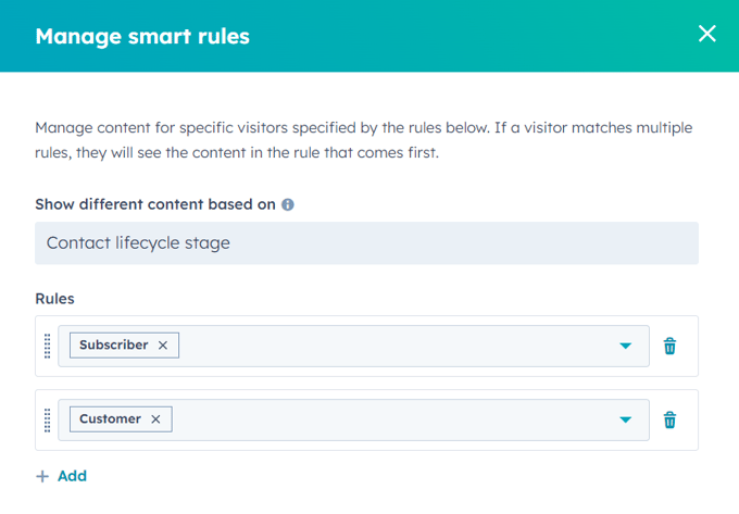 Hubspot Lifecycle Stages and Smart Content