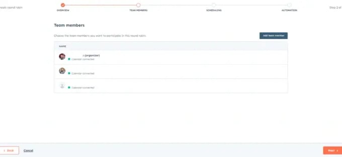 Team meetings in HubSpot Scheduling
