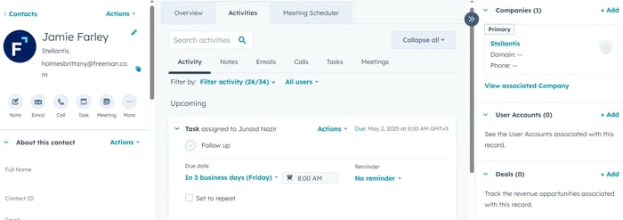 Task Queue to Streamline Sales Reps Activities