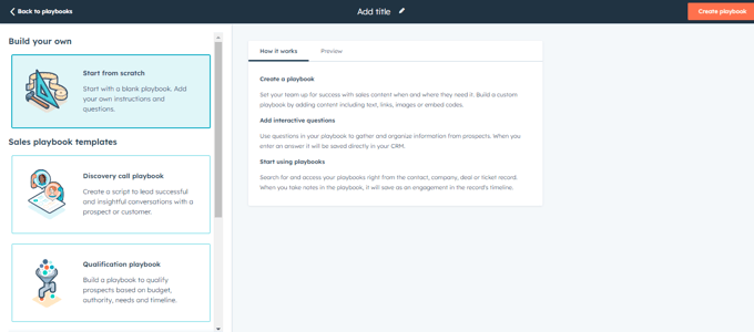 Create HubSpot Playbooks