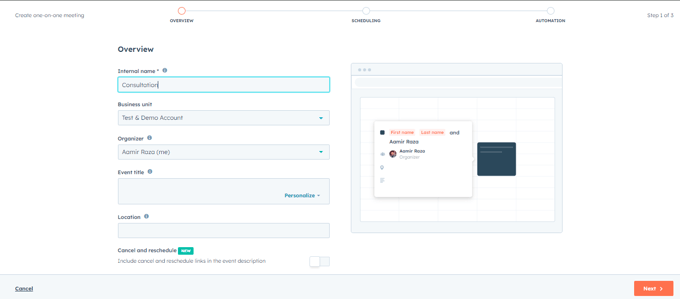 HubSpot Scheduling Basic Information