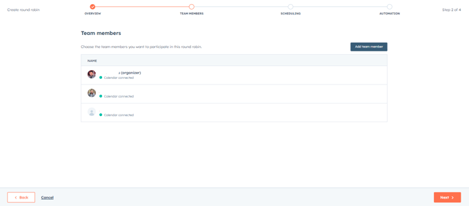 Team meetings in HubSpot Scheduling