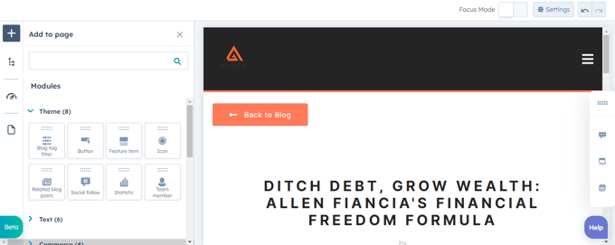HubSpot For Financial Services - Blog Builder