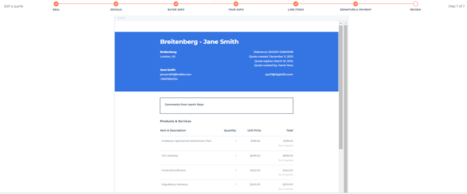 HubSpot For Financial Services - Quotes Tool