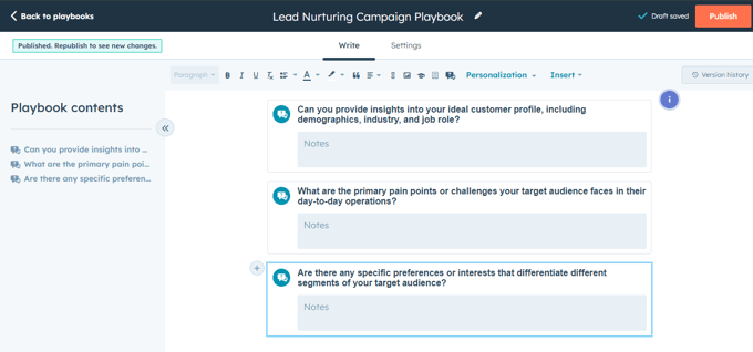 Lead Nurturing Campaign Playbook