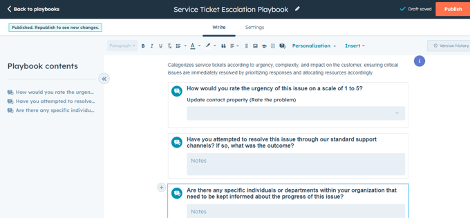 Service Ticket Escalation Playbook
