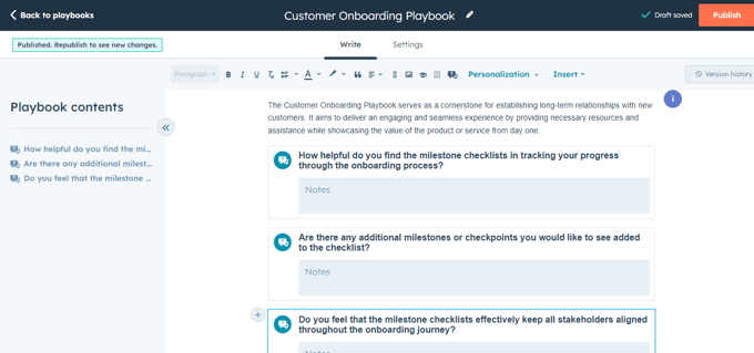 Customer Onboarding Playbook