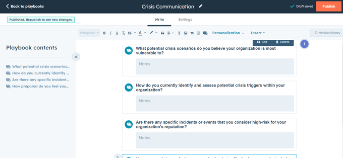 Crisis Communication Playbook