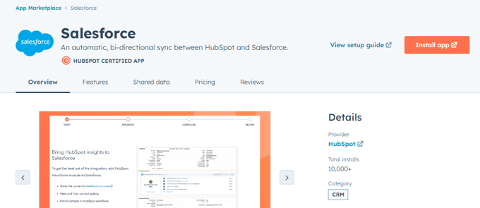 Install the Salesforce Integration