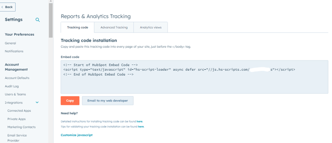 HubSpot Technical Setup