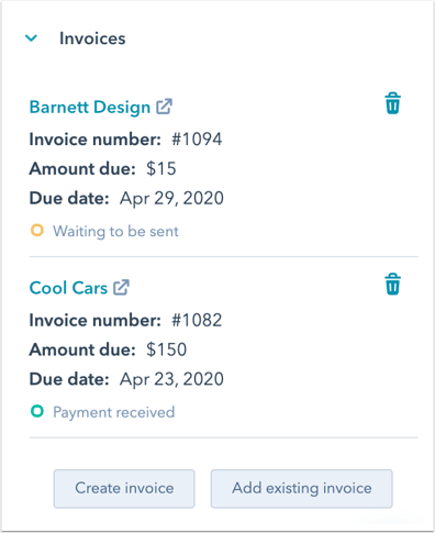 Invoice Record in HubSpot Quickbooks Integration