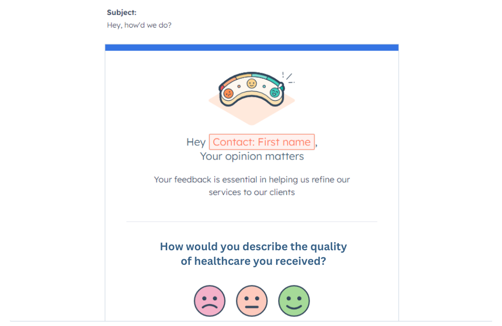 Hubspot Feedback for Healthcare